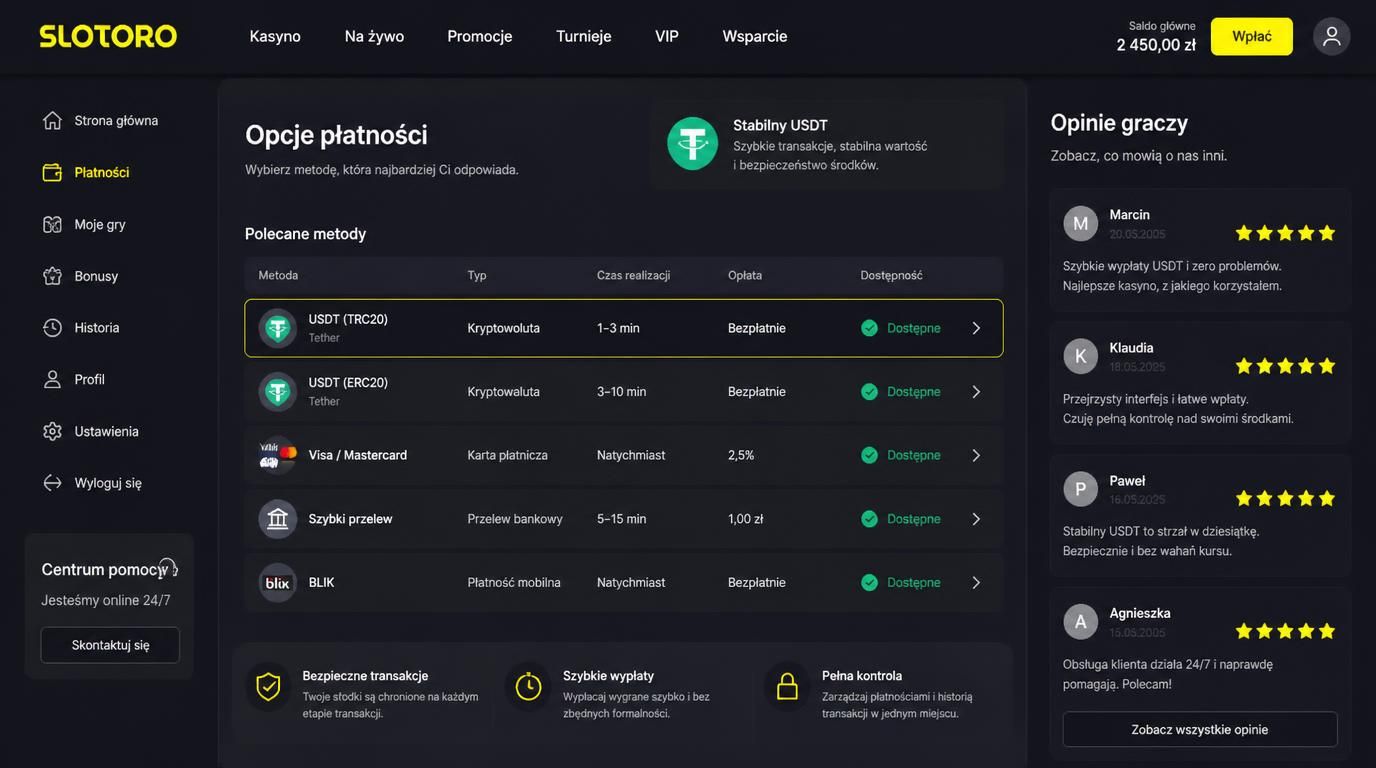 Spokojny gracz porównujący metody płatności i opinie